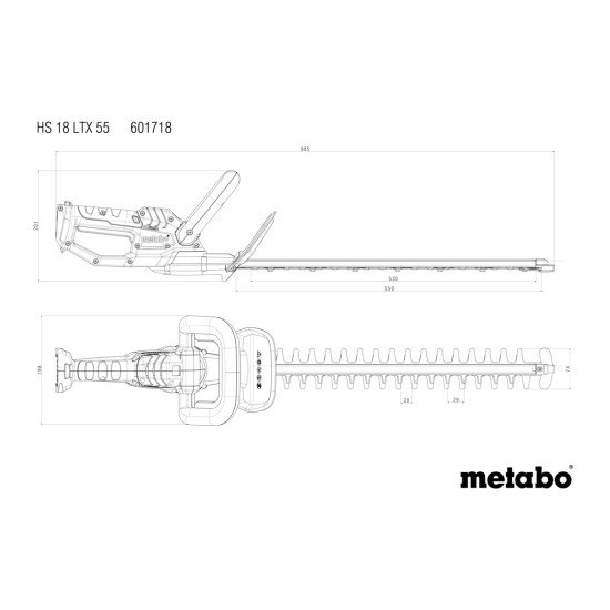 Metabo HS 18 LTX 55 Double-lame 2,6 kg