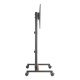 Manhattan Support sur roulettes pour TV/moniteurs, écrans 34" à 55", Compatibilité VESA : de 200x200 à 400x400 mm (vérifiez les dimensions des quatre trous de fixation à l'arrière), charge max. 35 kg, hauteur réglable sur 4 niveaux