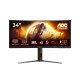 AOC G4 CU34G4 écran PC 86,4 cm (34") 3440 x 1440 pixels Wide Quad HD LED Noir, Rouge