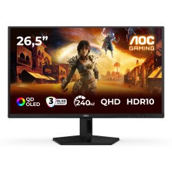 AOC G4 Q27G41ZDF écran PC 67,3 cm (26.5") 2560 x 1440 pixels Quad HD QD-OLED Noir, Rouge