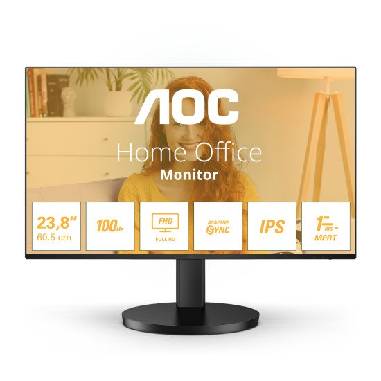 AOC 24B3HA2 écran PC 60,5 cm (23.8") 1920 x 1080 pixels Full HD LED Noir