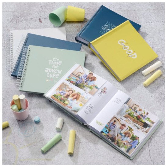 Hama Good Things album photo et protège-page Bleu 200 feuilles 10 x 15 Reliure du livre