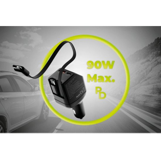 Mobile Origin MO-90CCH-CA22 chargeur d'appareils mobiles Universel Noir Allume-cigare Charge rapide Auto