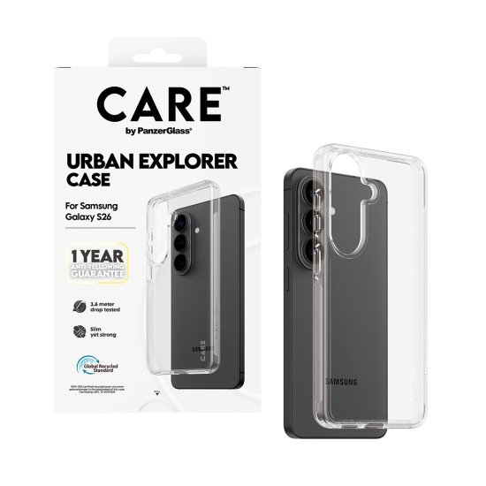 PanzerGlass CARE™ by ® Urban Explorer Case Transparent Samsung Galaxy S26 coque de protection pour téléphones portables Housse