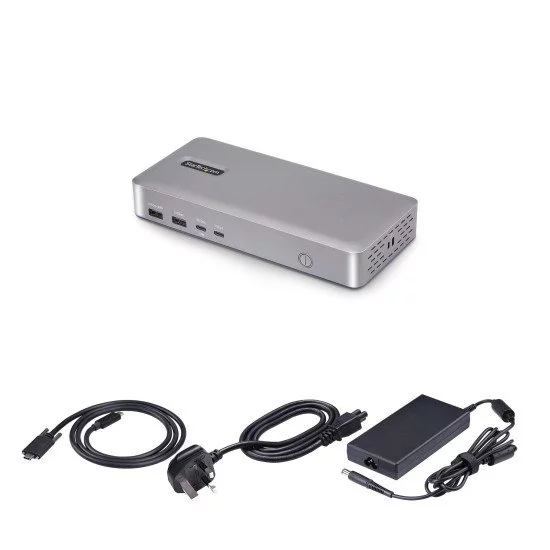StarTech.com Station d'Accueil USB4, USB-C 40Gbps, Double Vidéo HDMI, Jusqu'à 2x 4K 60Hz 4:4:4 (RGB) ou 2x 4K 120Hz 4:2:2, Dock Multi-Moniteur, 6x USB, 2.5GbE, 100W PD StarTech.com Station d'Accueil USB4, USB-C 40Gbps, Double Vidéo HDMI, Jusqu'à 2x 4K 60Hz 4:4:4 (RGB) ou 2x 4K 120Hz 4:2:2, Dock Multi-Moniteur, 6x USB, 2.5GbE, 100W PD