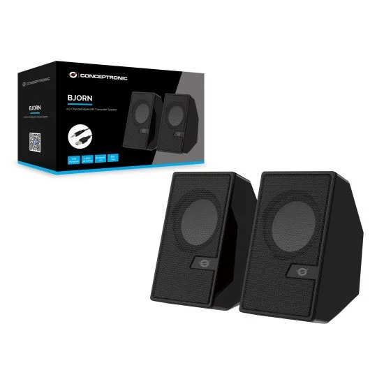Conceptronic BJORN02B haut-parleur 2-voies Noir Avec fil &sans fil 6 W Conceptronic BJORN02B haut-parleur 2-voies Noir Avec fil &sans fil 6 W