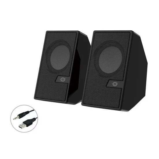 Conceptronic BJORN02B haut-parleur 2-voies Noir Avec fil &sans fil 6 W Conceptronic BJORN02B haut-parleur 2-voies Noir Avec fil &sans fil 6 W