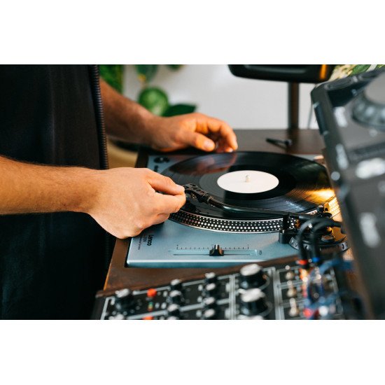 Lenco L-3809ME platine Tourne-disque à entraînement direct Bleu, Métallique Manuel