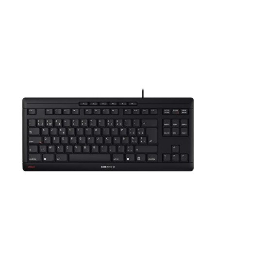 CHERRY STREAM KEYBOARD TKL clavier USB AZERTY Belge Noir