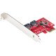 StarTech.com Carte PCI Express SATA 2 ports - Carte Contrôleur PCIe SATA - 6Gbps - ASM1166 Non-RAID - Convertisseur PCI Express 3.0 vers SATA - Connecteurs SATA Empilés - Carte d'Extension SATA