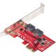 StarTech.com Carte PCI Express SATA 2 ports - Carte Contrôleur PCIe SATA - 6Gbps - ASM1166 Non-RAID - Convertisseur PCI Express 3.0 vers SATA - Connecteurs SATA Empilés - Carte d'Extension SATA