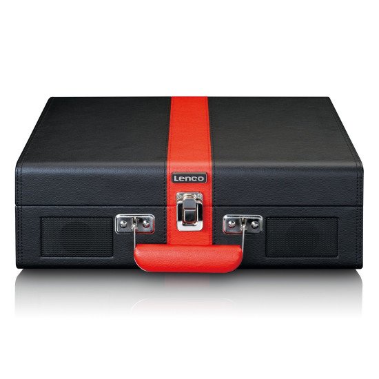 Lenco TT-110 Tourne-disque entraîné par courroie Noir, Rouge