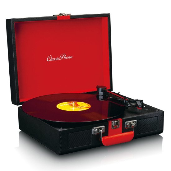 Lenco TT-110 Tourne-disque entraîné par courroie Noir, Rouge