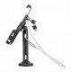 Manhattan Support de bureau pour iPad et tablettes, verrouillable, montage mural possible, antivol, pour tablettes 7,9" à 10,5", rotation 360°, inclinaison ±70°, pivot 330°, noir