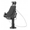 Manhattan Support de bureau pour iPad et tablettes, verrouillable, montage mural possible, antivol, pour tablettes 7,9" à 10,5", rotation 360°, inclinaison ±70°, pivot 330°, noir