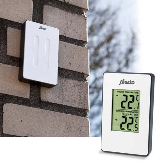Alecto WS-1050 station météo numérique Blanc LCD Batterie