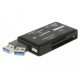 DeLOCK 91758 lecteur de carte mémoire USB 3.2 Gen 1 (3.1 Gen 1) Noir