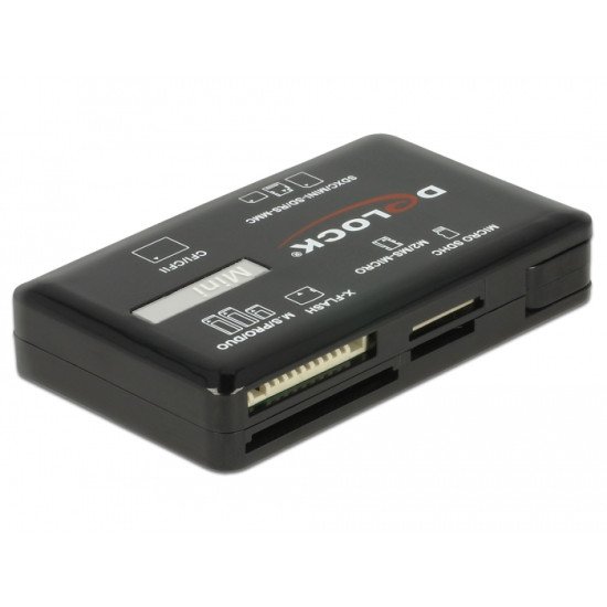 DeLOCK 91758 lecteur de carte mémoire USB 3.2 Gen 1 (3.1 Gen 1) Noir