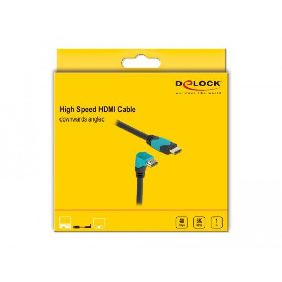 DeLOCK 86991 câble HDMI 1 m HDMI Type A (Standard) Noir, Bleu