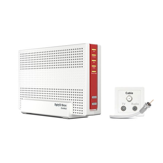 AVM FRITZ!Box 6690 CABLE RETAIL INTERNATIONAL routeur sans fil 10 Gigabit Ethernet Bi-bande (2,4 GHz / 5 GHz) Blanc