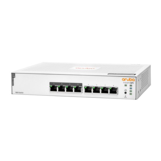 HPE Aruba Instant On 1830 8G 4p Class4 PoE 65W Géré L2 Gigabit Ethernet (10/100/1000) Connexion Ethernet, supportant l'alimentation via ce port (PoE) 1U