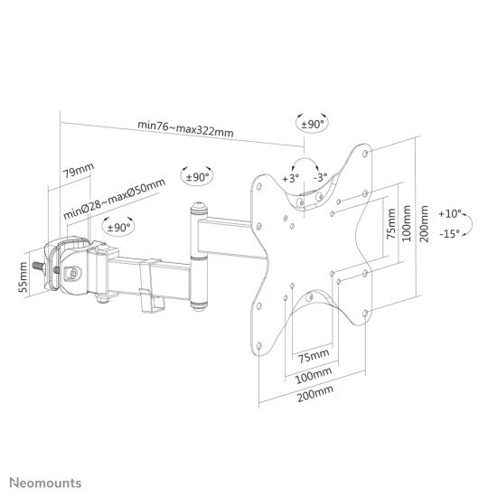 Neomounts by Newstar support d'écran pour colonne