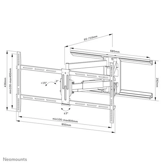 Neomounts by Newstar support mural pour tv Neomounts by Newstar support mural pour tv