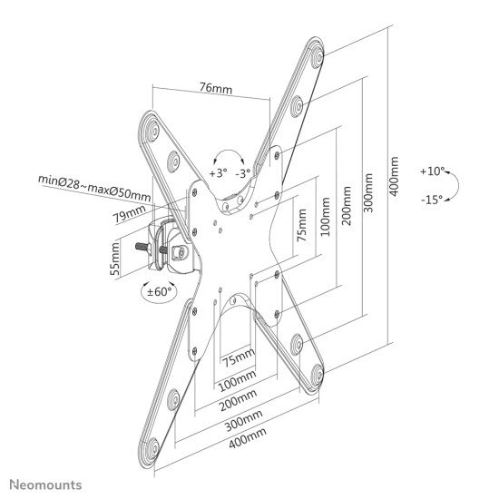 Neomounts by Newstar support d'écran pour colonne