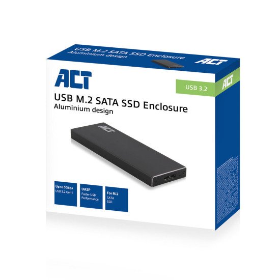 ACT AC1600 Boîtier de disques de stockage Enceinte ssd Noir M.2