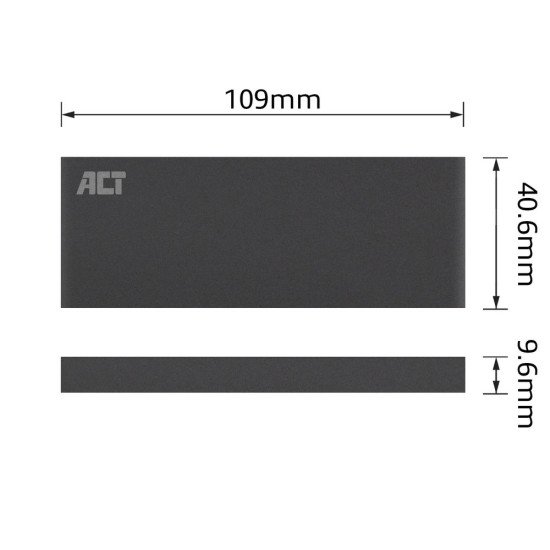 ACT AC1600 Boîtier de disques de stockage Enceinte ssd Noir M.2