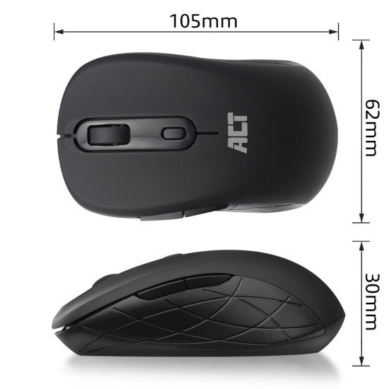 ACT AC5125 souris Ambidextre RF sans fil IR LED 1600 DPI