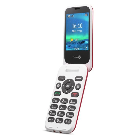 Doro 6880 7,11 mm (0.28") 124 g Rouge Téléphone pour seniors