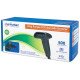 Manhattan Scanner de codes-barres CCD portable longue portée, USB, profondeur de lecture 500 mm, câble 1,5 m, lumière ambiante max. 10 000 lux, noir, garantie 3 ans