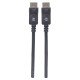 Manhattan Câble DisplayPort 1.2, 4K à 60 Hz, 1 m, mâle à mâle, connecteurs avec verrouillage, entièrement blindé, noir, garantie à vie, équivalent à DISPL1M
