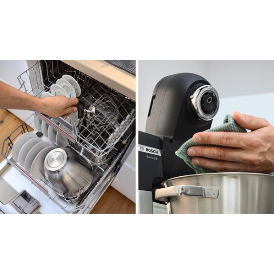 Bosch Serie 6 MUMS6ZS13D robot de cuisine 1600 W 5,5 L Noir, Acier inoxydable Balances intégrées