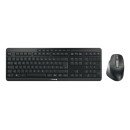 CHERRY Stream desktop ultimate clavier Souris incluse maison/bureau USB + RF Wireless + Bluetooth QWERTZ Allemand Noir