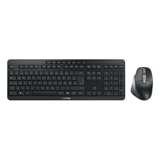 CHERRY Stream desktop ultimate clavier Souris incluse maison/bureau USB + RF Wireless + Bluetooth QWERTZ Allemand Noir