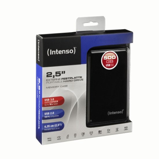 Intenso Memory Case 2.5" USB 3.0 disque dur externe 500 Go Noir