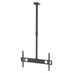 Manhattan Support plafond pour TV/moniteurs, pour écrans de 37" à 75", hauteur réglable 105–156 cm, Compatibilité VESA : de 200x200 à 800x400 mm (vérifiez les dimensions des quatre trous de fixation à l'arrière), charge max. 50 kg