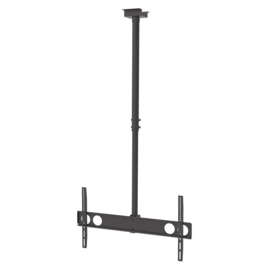 Manhattan Support plafond pour TV/moniteurs, pour écrans de 37" à 75", hauteur réglable 105–156 cm, Compatibilité VESA : de 200x200 à 800x400 mm (vérifiez les dimensions des quatre trous de fixation à l'arrière), charge max. 50 kg