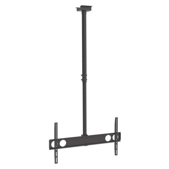 Manhattan Support plafond pour TV/moniteurs, pour écrans de 37" à 75", hauteur réglable 105–156 cm, Compatibilité VESA : de 200x200 à 800x400 mm (vérifiez les dimensions des quatre trous de fixation à l'arrière), charge max. 50 kg