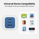 Targus HyperJuice Flex 65W GaN Ordinateur portable, Smartphone, Casque, Consoles portables Bleu, Blanc Secteur Intérieure