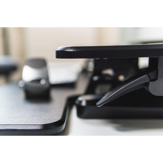 BakkerElkhuizen Adjustable Sit-Stand Desk Riser 2 Black