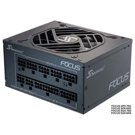 Seasonic FOCUS SGX-750 (2021) unité d'alimentation d'énergie 750 W 20+4 pin ATX SFX Noir Seasonic FOCUS SGX-750 (2021) unité d'alimentation d'énergie 750 W 20+4 pin ATX SFX Noir