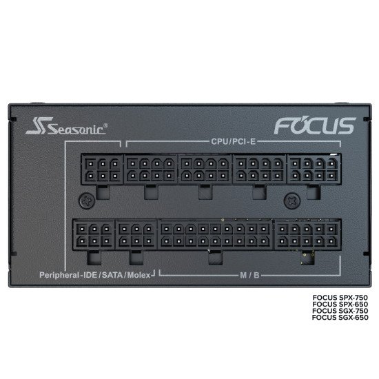 Seasonic FOCUS SGX-750 (2021) unité d'alimentation d'énergie 750 W 20+4 pin ATX SFX Noir