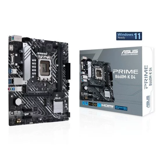 ASUS PRIME B660M-K D4 Intel B660 LGA 1700 micro ATX ASUS PRIME B660M-K D4 Intel B660 LGA 1700 micro ATX