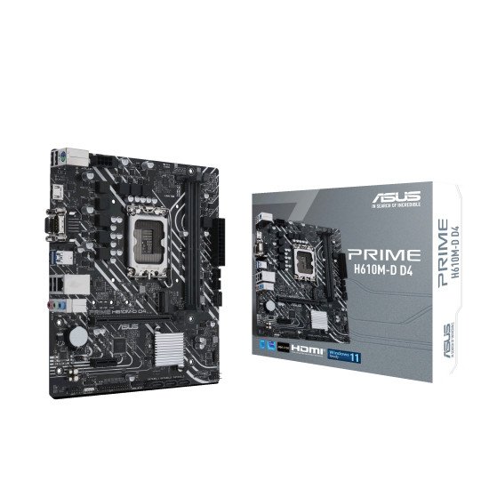 ASUS PRIME H610M-D D4 Intel H610 LGA 1700 micro ATX ASUS PRIME H610M-D D4 Intel H610 LGA 1700 micro ATX