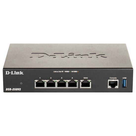 D-Link DSR-250V2 routeur sans fil Gigabit Ethernet Noir