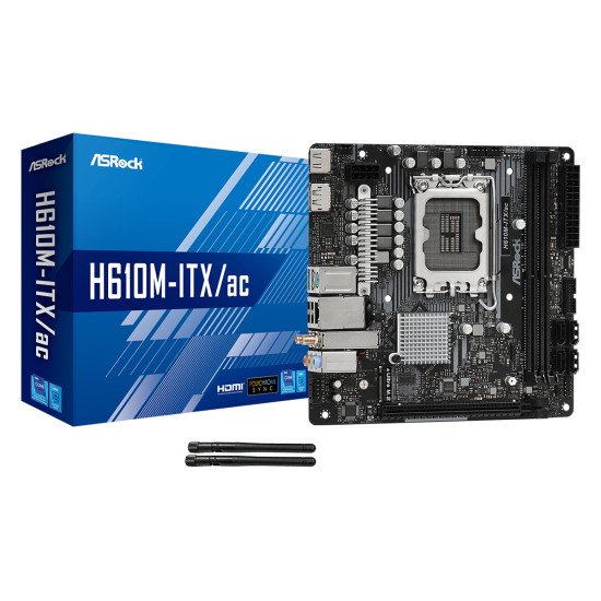Asrock H610M-ITX/ac Intel H610 LGA 1700 Micro ITX Asrock H610M-ITX/ac Intel H610 LGA 1700 Micro ITX