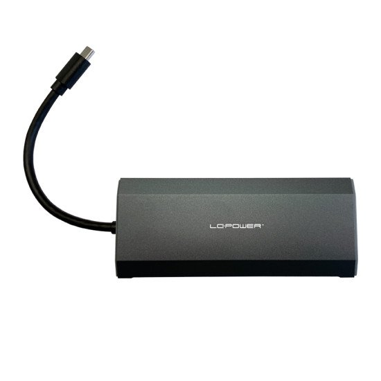 LC-Power LC-HUB-C-MULTI-7-M2 hub & concentrateur USB 3.2 Gen 1 (3.1 Gen 1) Type-C 5000 Mbit/s Anthracite LC-Power LC-HUB-C-MULTI-7-M2 hub & concentrateur USB 3.2 Gen 1 (3.1 Gen 1) Type-C 5000 Mbit/s Anthracite